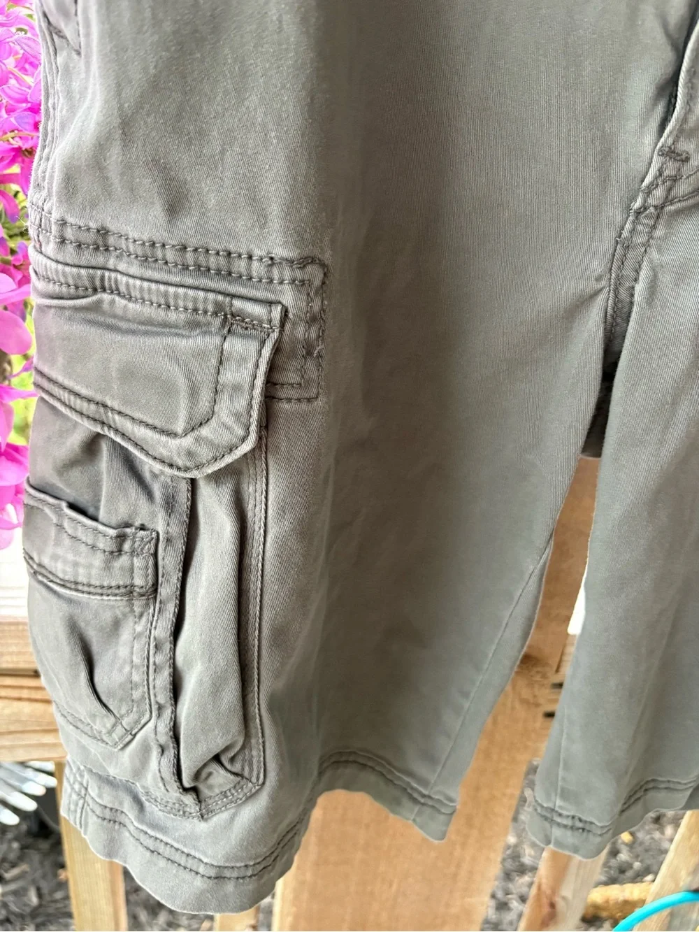 Men’s UnionBay Grey Cargo 5 Pocket Fly Zip Belt Loops Cotton Short 32